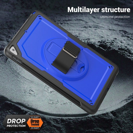 For iPad 10.2 2021 / 2020 / 10.5 2019 Honeycomb Hand Grip Turntable Stand Tablet Case(Dark Blue) - iPad 10.2 Cases by buy2fix | Online Shopping UK | buy2fix