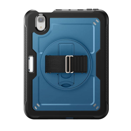 For iPad mini 2024 / mini 6 Honeycomb Hand Grip Turntable Stand Tablet Case(Navy Blue) - iPad mini 2024 Cases by buy2fix | Online Shopping UK | buy2fix