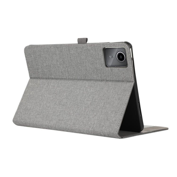 For Lenovo Tab M11 / Xiaoxin Pad 11 2024 Fabric Texture Horizontal Flip Leather Tablet Case(Grey) by buy2fix