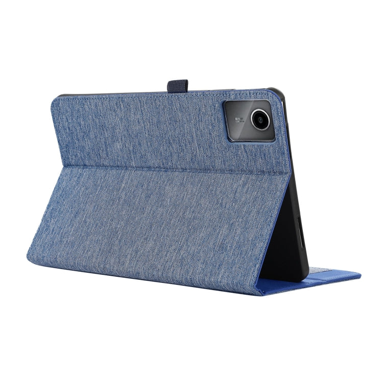 For Lenovo Tab M11 / Xiaoxin Pad 11 2024 Fabric Texture Horizontal Flip Leather Tablet Case(Blue) by buy2fix