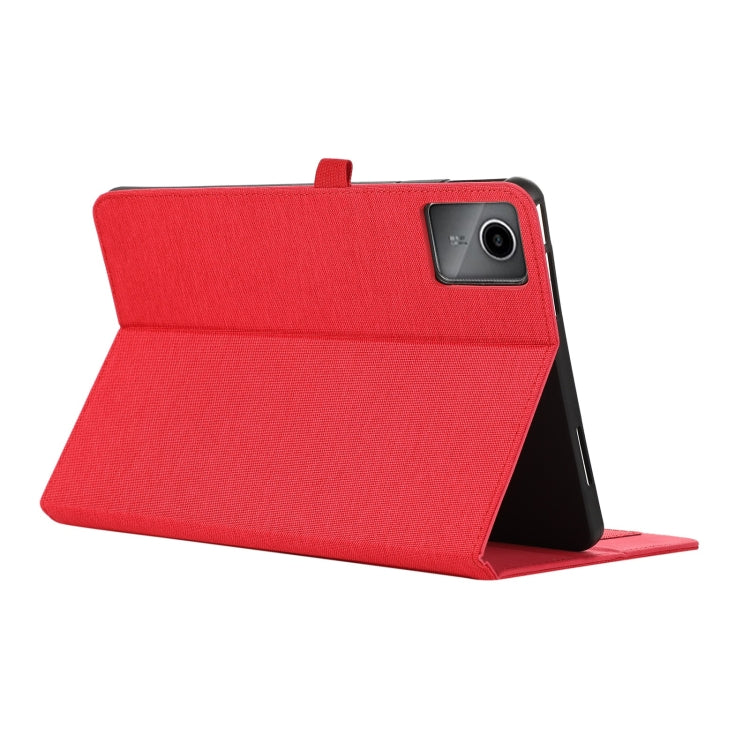 For Lenovo Tab M11 / Xiaoxin Pad 11 2024 Fabric Texture Horizontal Flip Leather Tablet Case(Red) by buy2fix