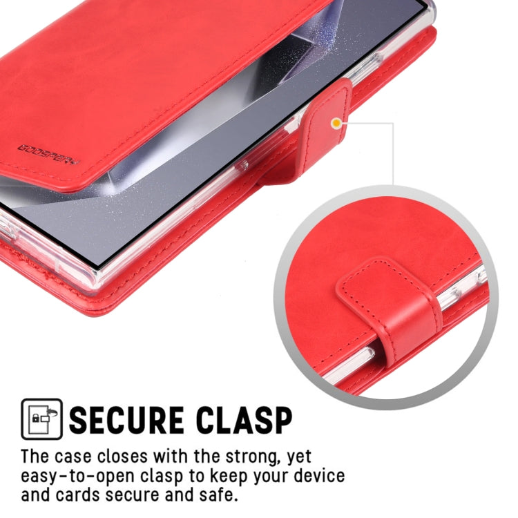 For Samsung Galaxy S24 Ultra 5G GOOSPERY BLUE MOON Crazy Horse Texture Leather Phone Case(Red) by GOOSPERY