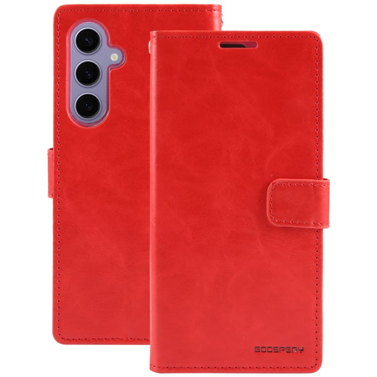 For Samsung Galaxy S24+ 5G GOOSPERY BLUE MOON Crazy Horse Texture Leather Phone Case(Red) by GOOSPERY