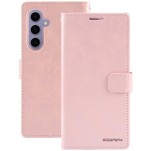 For Samsung Galaxy S24 5G GOOSPERY BLUE MOON Crazy Horse Texture Leather Phone Case(Rose Gold) by GOOSPERY