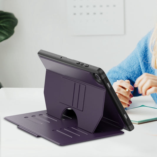 For Samsung Galaxy Tab A9+ Notebook Magnetic Leather Tablet Case(Purple) - Galaxy Tab A9+ by buy2fix | Online Shopping UK | buy2fix