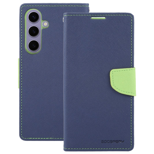 For Samsung Galaxy S24 5G GOOSPERY FANCY DIARY Cross Texture Leather Phone Case(Navy Blue) by GOOSPERY