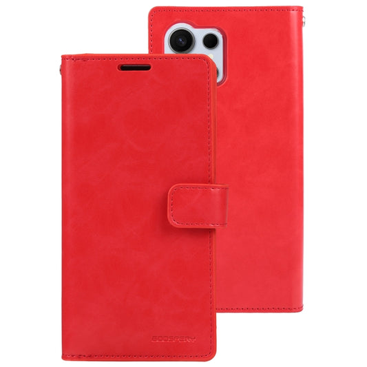 For Samsung Galaxy S24 Ultra 5G GOOSPERY MANSOOR DIARY 9 Card Slots Leather Phone Case(Red) by GOOSPERY