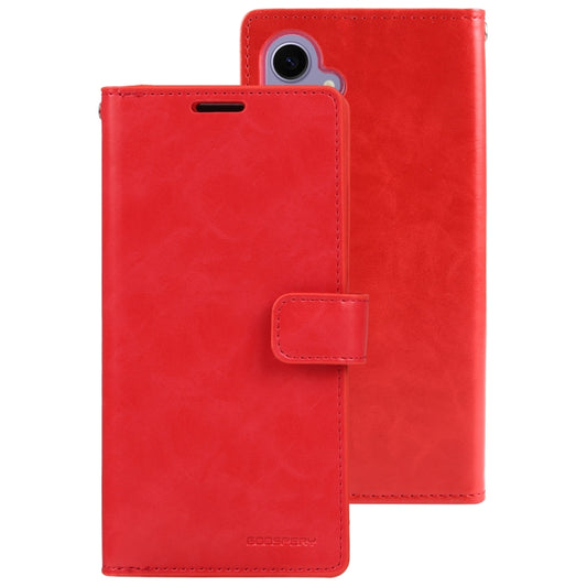 For Samsung Galaxy S24+ 5G GOOSPERY MANSOOR DIARY 9 Card Slots Leather Phone Case(Red) by GOOSPERY