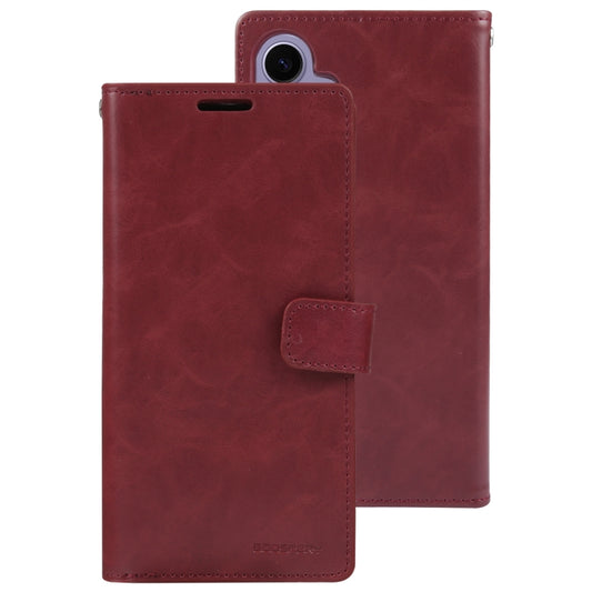 For Samsung Galaxy S24+ 5G GOOSPERY MANSOOR DIARY 9 Card Slots Leather Phone Case(Wine Red) by GOOSPERY