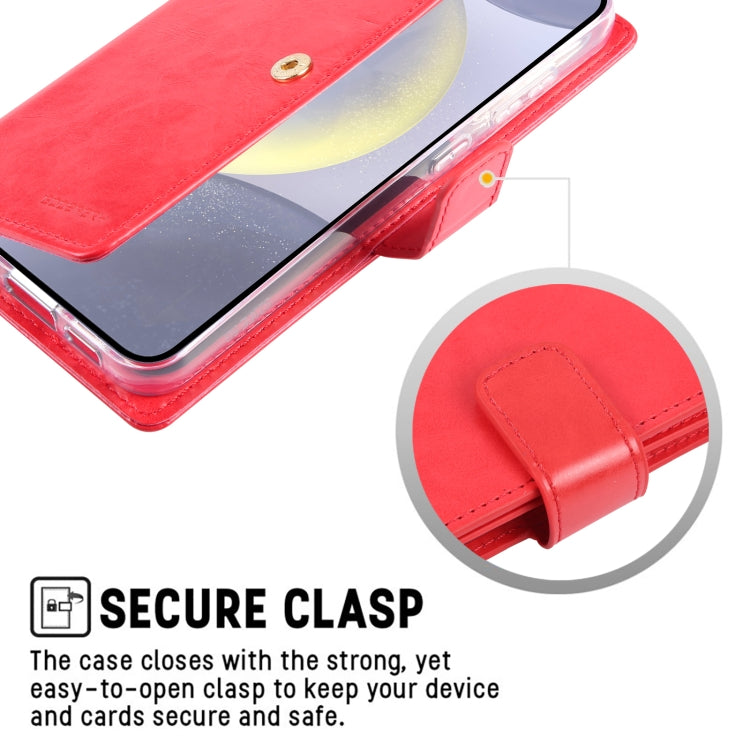 For Samsung Galaxy S24+ 5G GOOSPERY MANSOOR DIARY 9 Card Slots Leather Phone Case(Rose Red) by GOOSPERY
