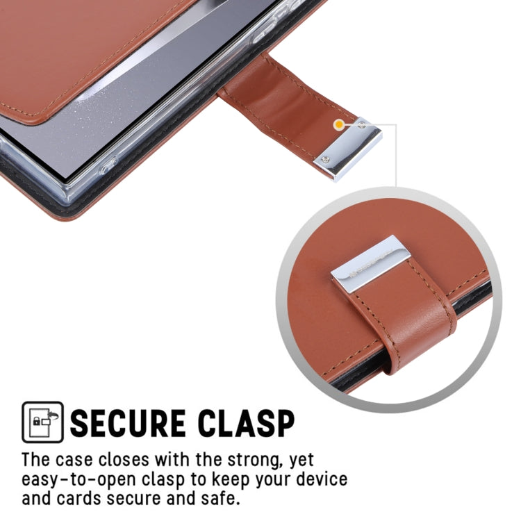 For Samsung Galaxy S24 Ultra 5G GOOSPERY RICH DIARY Crazy Horse Texture Leather Phone Case(Rose Gold) by GOOSPERY