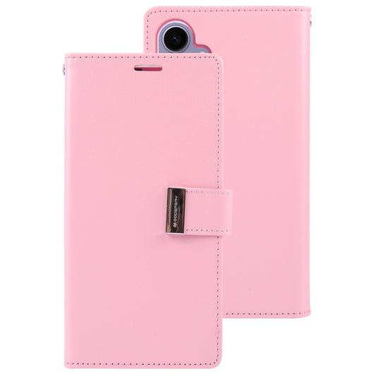 For Samsung Galaxy S24+ 5G GOOSPERY RICH DIARY Crazy Horse Texture Leather Phone Case(Pink) by GOOSPERY