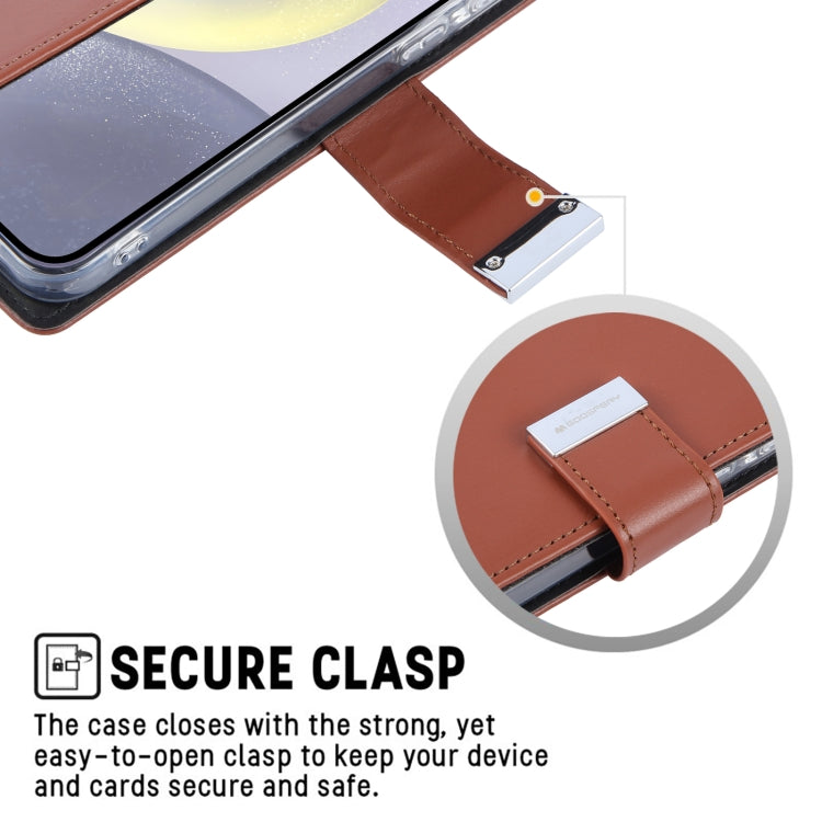 For Samsung Galaxy S24+ 5G GOOSPERY RICH DIARY Crazy Horse Texture Leather Phone Case(Black) by GOOSPERY