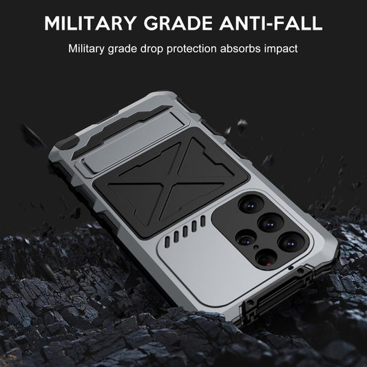 For Samsung Galaxy S24 Ultra 5G R-JUST Life Waterproof Dustproof Shockproof Phone Case(Silver) by R-JUST