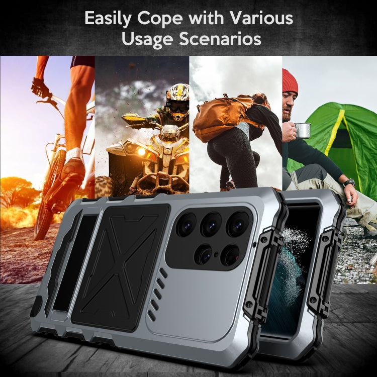 For Samsung Galaxy S24 Ultra 5G R-JUST Life Waterproof Dustproof Shockproof Phone Case(Silver) by R-JUST