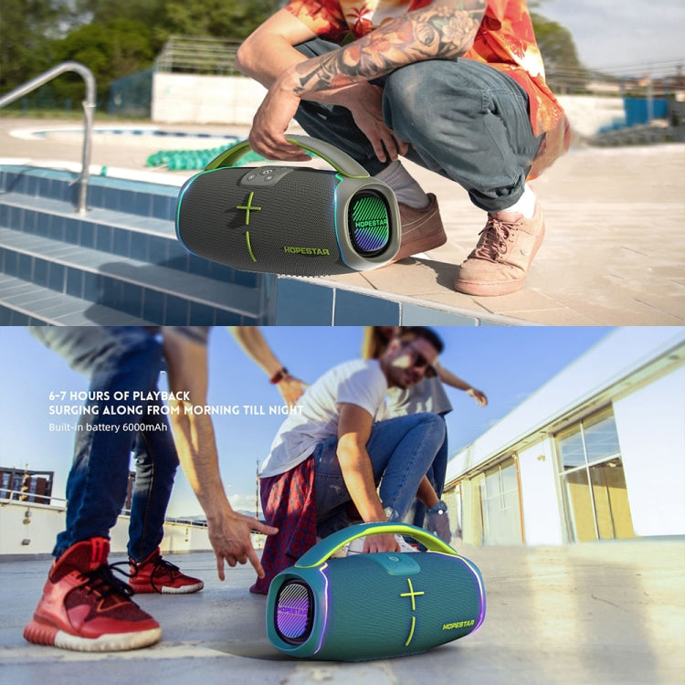 HOPESTAR H61 Outdoor IPX6 Waterproof Portable 50W Surround Bluetooth Speaker(Navy Blue) by HOPESTAR