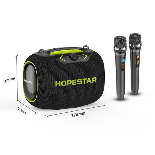 HOPESTAR Party Box 120W Karaoke Bluetooth Speaker with 2 Microphones(Navy Blue) by HOPESTAR