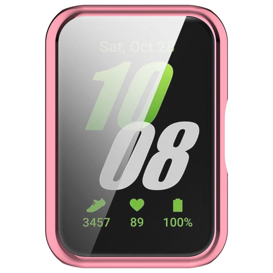 For Samsung Galaxy Fit 3 Full Coverage TPU Electroplated Watch Protective Case(Pink) by buy2fix