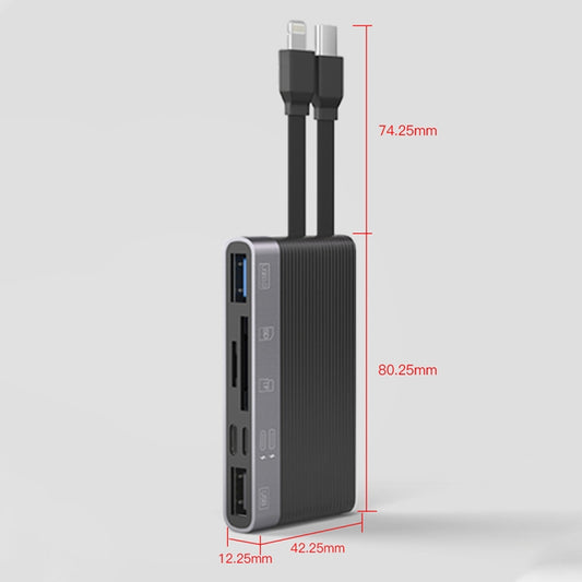 NK-1048HD 6 in 1 Multifunctional Docking Station(Black) by buy2fix