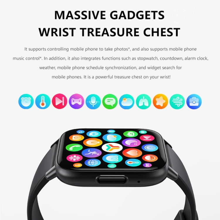 DM60+ 1.83 inch BT5.2 Smart Sport Watch, Support Bluetooth Call / Sleep / Blood Sugar / Blood Oxygen / Temperature / Heart Rate / Blood Pressure Health Monitor(White) by buy2fix