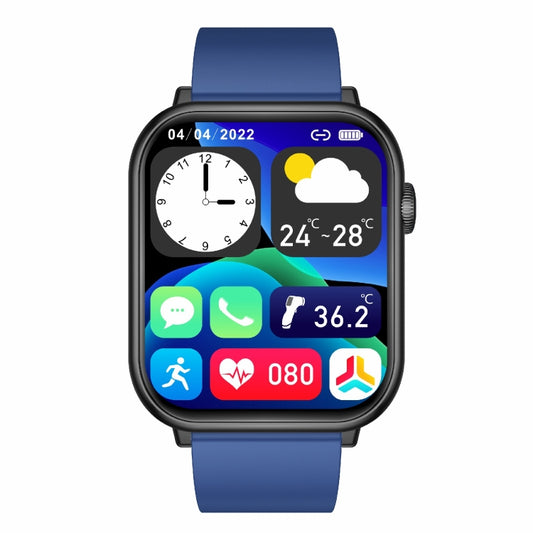 QX9 1.96 inch BT5.2 Smart Sport Watch, Support Bluetooth Call / Sleep / Blood Oxygen / Heart Rate / Blood Pressure Health Monitor(Blue) by buy2fix