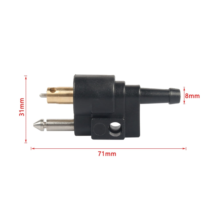 8mm Outboard External Oil Pipe Male Connector 6G1-24305-05(Black) by buy2fix