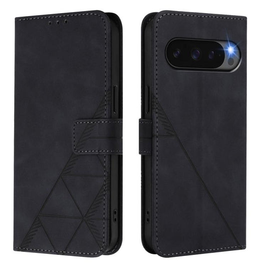 For Google Pixel 10 / 10 Pro+ Crossbody 3D Embossed Flip Leather Phone Case(Black) - Google Cases by buy2fix | Online Shopping UK | buy2fix