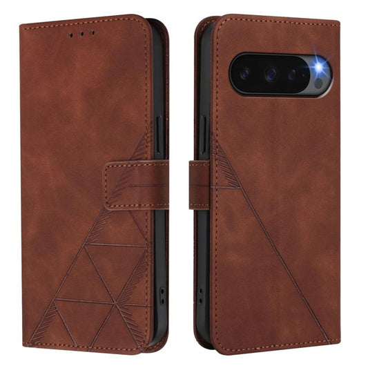 For Google Pixel 10 Pro XL Crossbody 3D Embossed Flip Leather Phone Case(Brown) - Google Cases by buy2fix | Online Shopping UK | buy2fix
