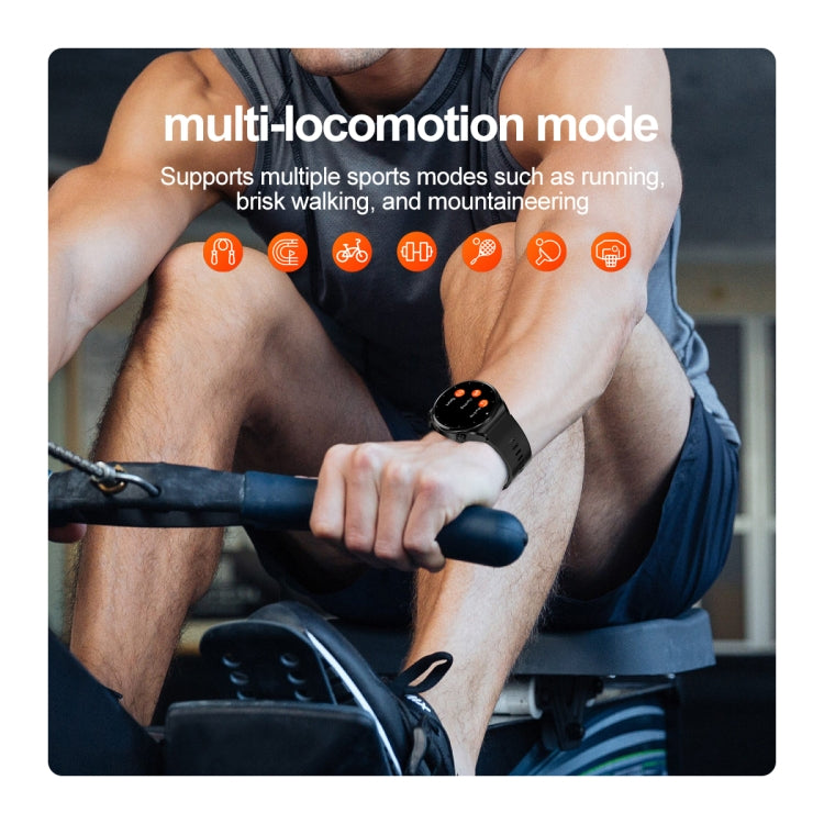 S22 Air Pump Blood Pressure Testing ECG Health Smart Watch, 1.39 inch Round Screen(Black) by buy2fix