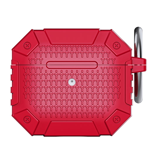 For AirPods 3 Wireless Earphones Shockproof Armor Protective Case(Red) by buy2fix
