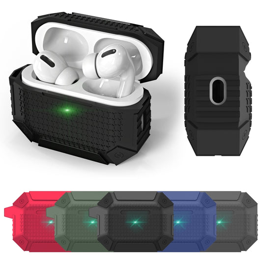 For AirPods Pro 2 Wireless Earphones Shockproof Armor Protective Case(Grey) by buy2fix