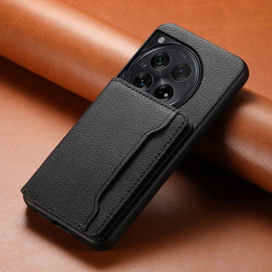 For OnePlus Ace 3 Calf Texture Card Bag Design Full Coverage Phone Case(Black) by buy2fix