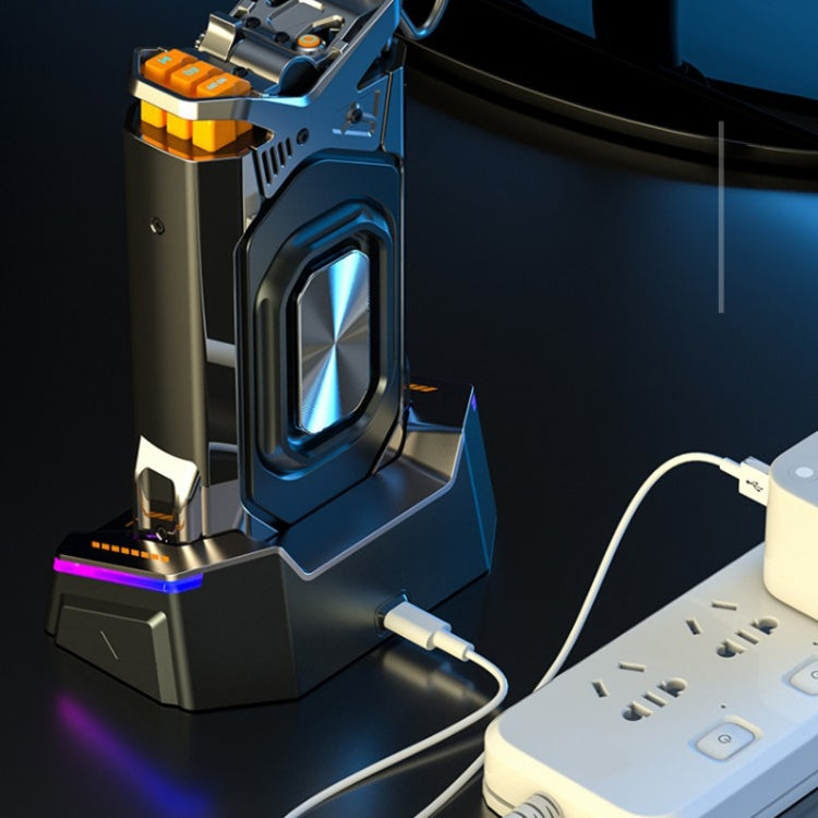 GQ-18 RGB Colorful Mech Mechanical Waterproof Wireless Bluetooth Desktop Subwoofer, with Dual Mic by buy2fix