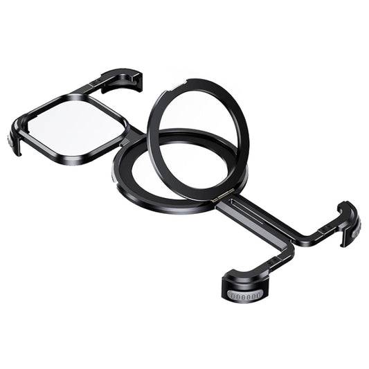 For iPhone 15 Plus MagSafe Magnetic Frameless Holder Phone Case(Black) by buy2fix