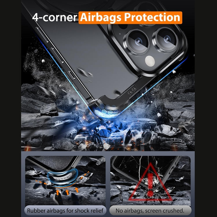 For iPhone 13 Pro MagSafe Magnetic Frameless Holder Phone Case(Black) by buy2fix