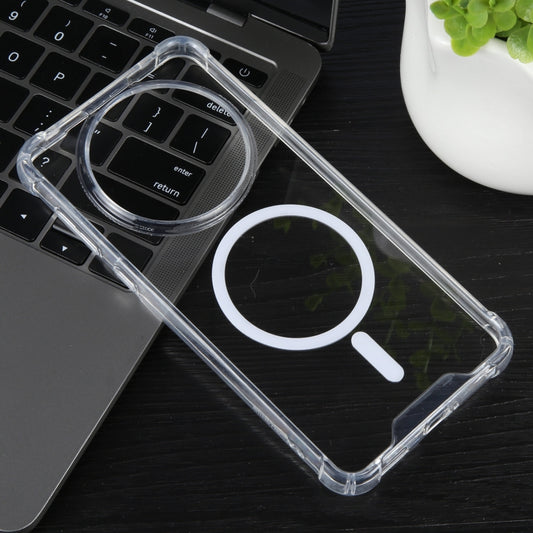 For Huawei Mate 60 / 60 Pro+ Four-corner Airbag TPU Hybrid PC Magsafe Phone Case(Transparent) by buy2fix