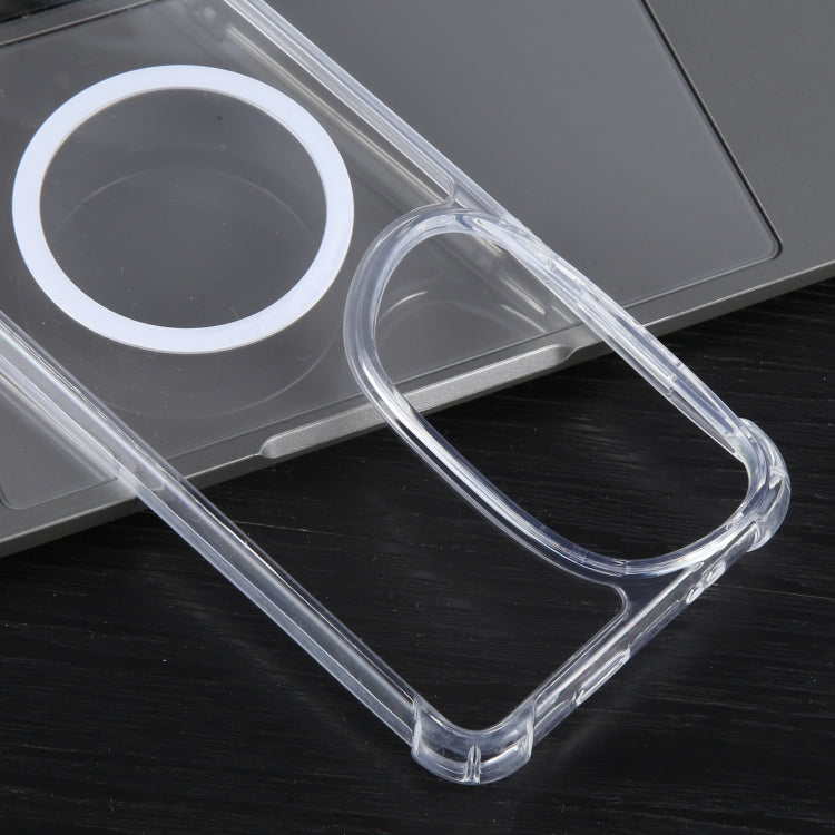 For Huawei P60 Art Four-corner Airbag TPU Hybrid PC Magsafe Phone Case(Transparent) by buy2fix