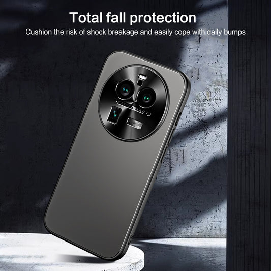 For OPPO Find X6 R-JUST RJ-61 Electroplating Frosted TPU + PC Phone Case(Grey) by R-JUST