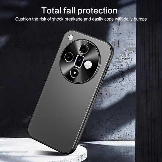 For OPPO Find X7 R-JUST RJ-61 Electroplating Frosted TPU + PC Phone Case with Holder(Silver) by R-JUST