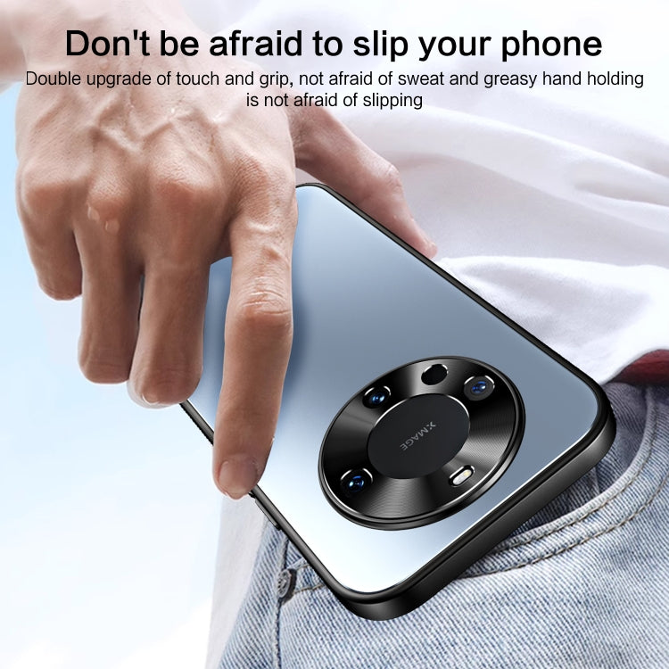 For Huawei Mate 60 Pro R-JUST RJ-61 Electroplating Frosted TPU + PC Phone Case(Silver) by R-JUST