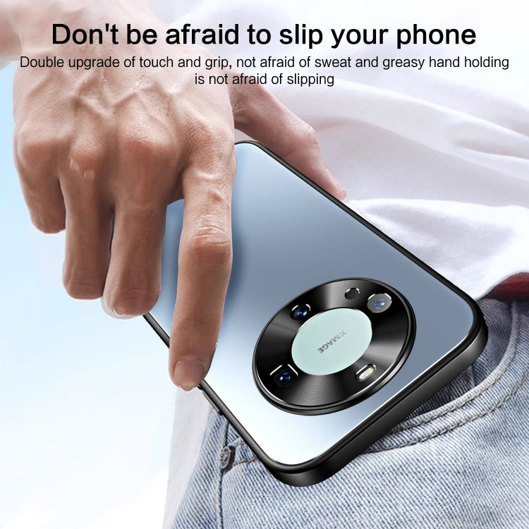 For Huawei Mate 60 R-JUST RJ-61 Electroplating Frosted TPU + PC Phone Case(Blue) by R-JUST