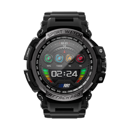 LOKMAT ATTACK Pro 1.39 inch BT5.1 Smart Sport Watch, Support Bluetooth Call / Sleep / Heart Rate / Blood Pressure Health Monitor(Silver Black) by buy2fix