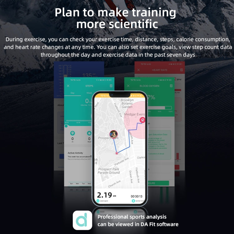 LOKMAT ATTACK Pro 1.32 inch BT5.1 Smart Sport Watch, Support Bluetooth Call / Sleep / Blood Oxygen / Heart Rate / Blood Pressure Health Monitor(Blue) by Lokmat