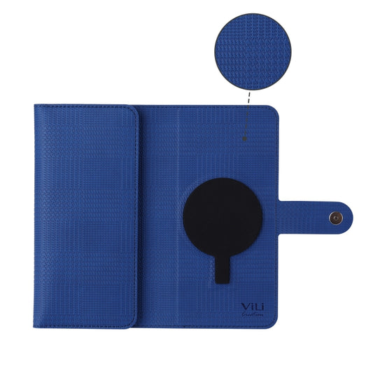 For iPhone 14 ViLi GHA Series Shockproof MagSafe RFID Leather Attraction Horizontal Flip Phone Case(Blue) by ViLi