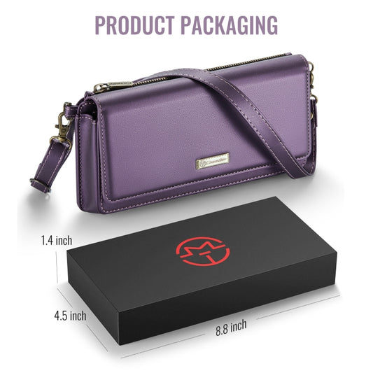 CaseMe Me30 Multi Functional Diagonal Cross Bag Phone Case(Purple) by CaseMe