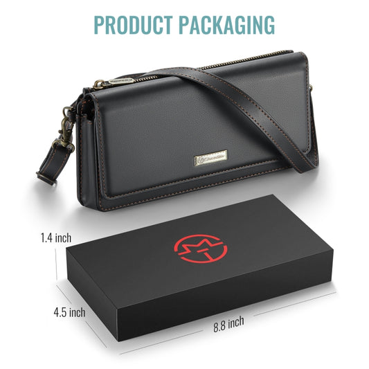 CaseMe Me30 Multi Functional Diagonal Cross Bag Phone Case(Black) by CaseMe