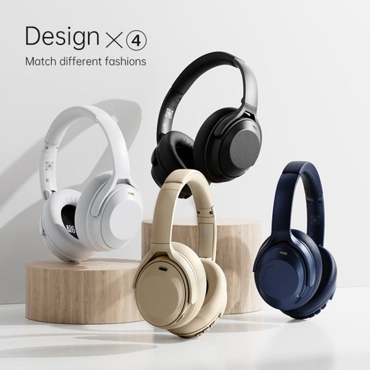 A06 Wireless ANC Noise Canceling Headset Over Ear Bluetooth Headphone(White) by buy2fix
