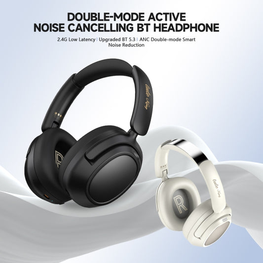 Eking ANC Noise Canceling Wireless Gaming Low Latency Headband Wireless Bluetooth Headphones, With 2.4G(Black) by buy2fix