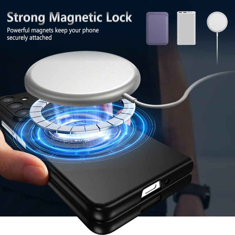 For Samsung Galaxy Z Fold5 5G 360 Degree Rotating Holder MagSafe PC Full Coverage Shockproof Phone Case(Black) - Galaxy Z Fold5 Cases by buy2fix | Online Shopping UK | buy2fix