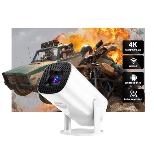 GXMO P30 Android 11 OS HD Portable WiFi Projector, Plug Type:UK Plug(White) by GXMO